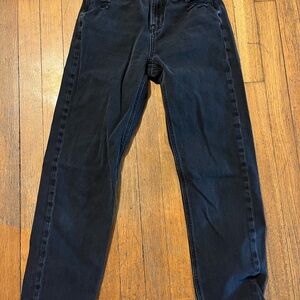 Slightly distressed black jeans